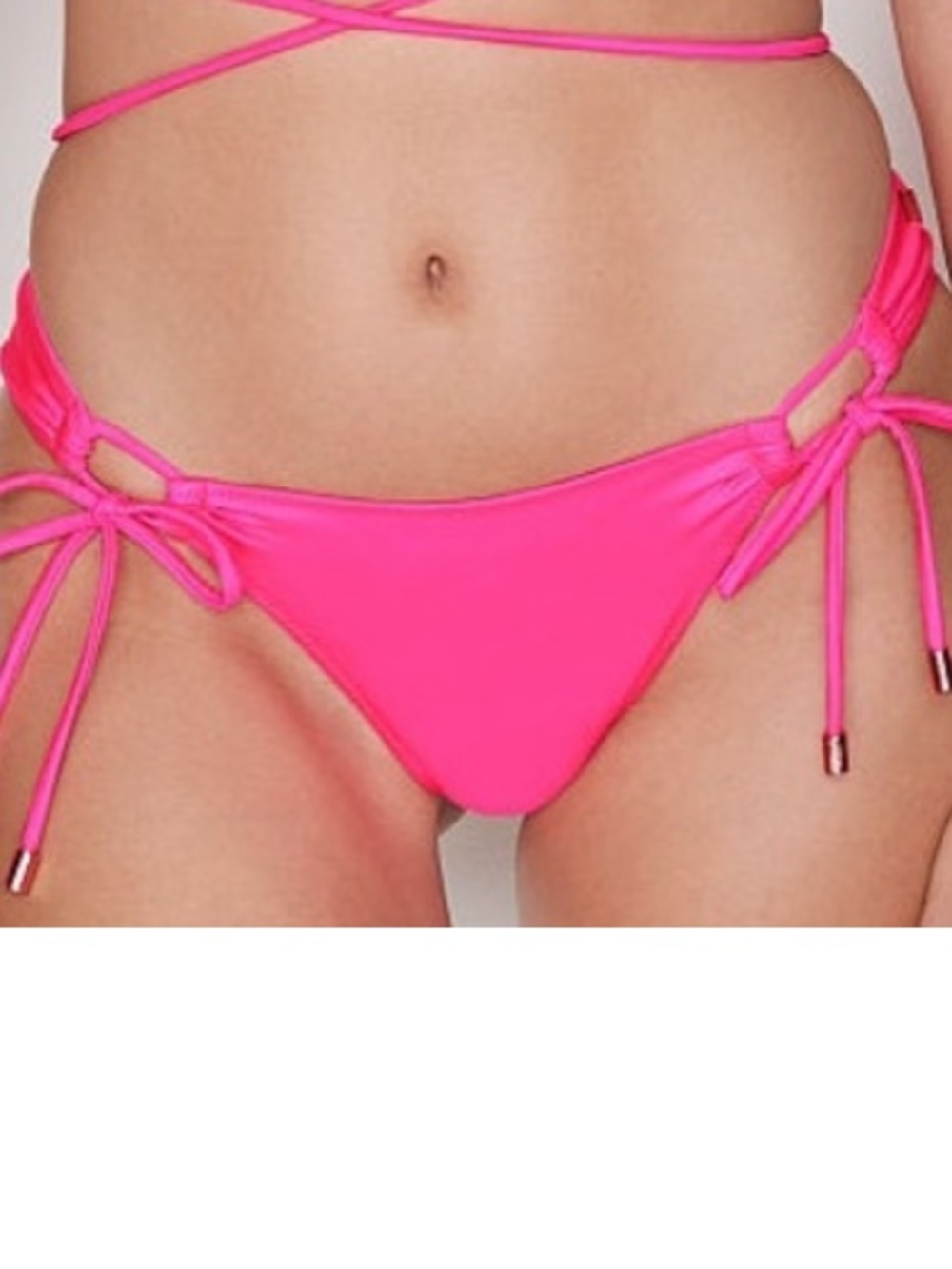 Victoria's Secret Neon Pink Side-Tie Bikini Bottom
